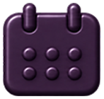 The original plum calendar icon from the JoftShish Mini App